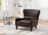 28"W PU High Back Accent Chair, Upholstered Armchair for Living Room, Retro Wingback Arm Chair W3188P397139