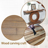 53.2in Modern Minimalist Wooden Console Table Circular Base Wooden Console Table Elegant W2729P270750