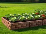 12PCS Stone Effect Garden Edging Flexible Landscape Border Fence PP Weather Resistant Decorative 13577149
