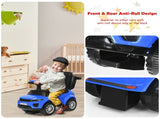 3-in-1 Kids Ride On Push Car for 12-36 Months Removable Handle Anti-Roll Board Horn Music Blue 58900807