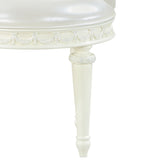 Ivory Swivel Vanity Chair with Tufted Back B062P209153