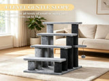 Cat Tree Tower with Cat Stair Steps, Scratching Post and Hanging Play Ball, for High Bed, Sofa, 71401502