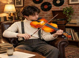 4/4 Full Size Violin for Beginners, Laminated Spruce & Maple Wood, Natural Yellow Varnish Finish, 89585256
