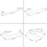 Bathroom Hardware Set Brushed Nickel 4-Pieces Bathroom Towel Rack 24 Inches Adjustable Bathroom W1932133721