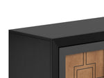 ZUN Bridgevine Home Ventura 70 inch Fireplace TV Stand for TVs up to 80 inches, Black and Bourbon Finish B108P193090