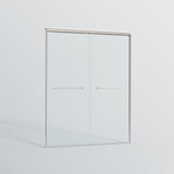 56-60 in. W x 72 in. H Double Sliding Shower Door, Semi-frameless Bypass Bathroom Sliding Door with W1573P239437