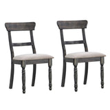 Light Brown and Weathered Grey Side Chairs B062P182739