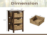 31.5" Tall Bedside Table with Storage Baskets, Multi-Functional End Table Supports 430 LBS Weight 93454222