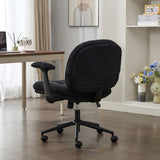 Cross Legged Chair with Flip-up Armrests, Cross Legged Office with Wheels, Comfy Swivel 26162829