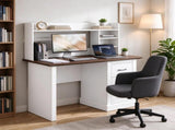 47" Computer Desk with 3 Drawers & Storage Shelves, Home Office Study Writing Table 45828314