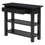 ZUN TREXM Retro Console Table with Drawer and Two Sturdy Shelves for Entryway, Living Room N715P195561B