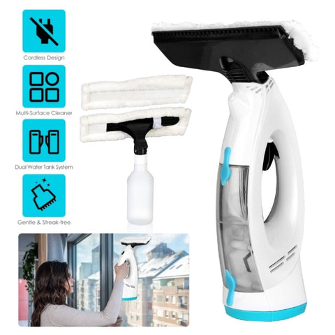 ZUN 4 In 1 Cordless Window Vacuum Cleaner Rechargeable Glass Tile Mirror Cleaning Tool with Dual Water 75959779