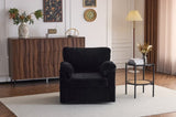Single Chair 33 Inch Oversized Reading Chair Comfortable Cushioned Lounge Armchair Soft Chenille W1829P265018