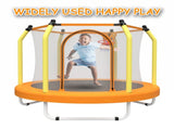55-inch Trampoline for Kids Indoor & Outdoor Small Toddler Trampoline with Basketball Hoop 93820175