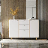 Sideboard Buffet Cabinet with 3 Drawers & 2 Doors,47.24"Buffet Cabinet with Adjustable Shelves 31519330