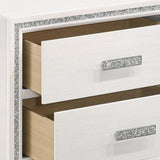 White 2-drawer Nightstand B062P181334