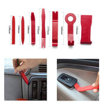 ZUN Stainless steel long distance hook tool Automotive emergency door opening tool set Oval handle Red 20006513