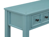 Rustic Entryway Console Table, 60" Long Sofa Table with two Different Size Drawers and Bottom Shelf 93964684