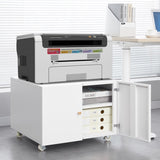 Office furniture Copier Cabinet white 2 door steel copier stand mobile pedestal file Printer Stand W124757932