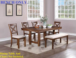 ZUN 1pc Bench Only Natural Brown Finish Solid wood Contemporary Style Kitchen Dining Room Furniture B01181969