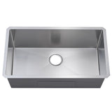 ZUN 32" L X 19" W Undermount Single Bowl 18 Gauge 304 Stainless Steel Kitchen Sink W1225P266036