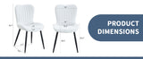 The White Minimalist Ergonomic Dining Chair Comes In A Pack of 4, With A Comfortable Design Of W1151P277171