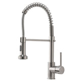 ZUN Commercial Kitchen Faucet with Pull Down Sprayer, Single Handle Single Lever Kitchen Sink Faucet W1932P172328