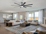72 Inch Modern Large Design Ceiling Fans With Smart Remote Control 6 Wind Speed DC Motor Black for 92131768
