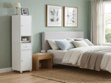 White particleboard with melamine veneer, 30*30*170cm, two doors, one drawer, one shelf, bathroom 85950573