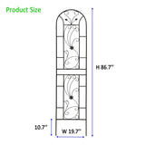 2 Pack Metal Garden Trellis 86.7" x 19.7" Rustproof Trellis for Climbing Plants Outdoor Flower W1586P268029