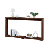 70.1"corrugated texture storage table for entranceways, narrow wooden console sofa table, can be 00245436