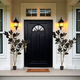 Simulated green plant pot indoor living room home iron tree leaves tree bonsai home W2945P278470