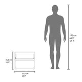 Alpine 18" High One Drawer Nightstand with One Shelf, Side Table, End Table For Bedroom, Living Room B070P286442