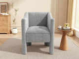 Modern Barrel Chair Accent Chair 29.9" Upholstered Armchair for Living Room and Bedroom, Grey N763P336531E