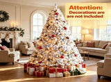 6ft Pre-Lit Flocked Christmas Tree, 300 RGB LED Lights with Smart APP & Remote, 16M Colors Music 22281427