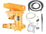 12V 15 GPM Yellow Fuel Transfer Pump Discharge Hose Manual Nozzle Kit 87500842