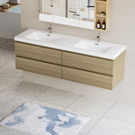 ZUN 72" Floating Bathroom Vanity with Sink, Modern Wall-Mounted Bathroom Storage Vanity Cabinet with Two W1573P152708