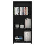 Note 47" Tall Three-Tier Ladder Bookcase Black B070P254755