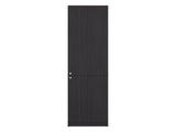 Tall Bookcase 71" H with 2 Doors, Five Interior Shelves, Black Wengue B097P480464
