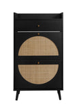 Rattan, Allen 2 door 1 drawer cabinet, shoe rack, double layer, suitable for entrance W688141535
