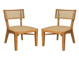 Netro Acacia Wood Dining Chair with Light Brown Wicker N775P321708T