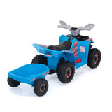 ZUN 6V Kids Electric ATV, Toddler Ride on Car with Trailer, Music, Bluetooth Power Display for Boys W2181P164288