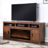 ZUN 78 inch Electric Fireplace TV Stand Console for TVs up to 95 inches, Minimal Assembly, Whiskey B108P160236