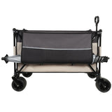 Tall Heavy-Duty Folding Wagon Cart with 480lbs Capacity All-Terrain Wheels, Side Pockets, Brakes & W2932P289385