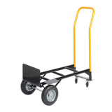 Hand Truck Dual Purpose 2 Wheel Dolly Cart and 4 Wheel Push Cart with Swivel Wheels 330 Lbs Capacity W22758805