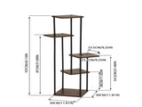 Tiered Corner Plant Stand, Tall Indoor Metal & MDF Flower Shelf, Multi-Layer Display Rack for Living 85306430