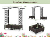 5 FT Self-Watering Vertical Raised Garden Bed with Trellis & Lockable Wheels, 2 Configurations 96779030