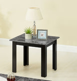 ZUN 3pc Set Traditional Style Rectangular Coffee Table Square Shape End Table Wooden Legs Black Finish B011P232910