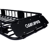Rooftop Cargo Carrier Basket Motoring Roof Rack,Top Mount Roof Rack 64" black steel 89067829