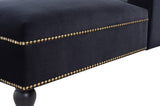 ZUN [New+Video] 58''Velvet Chaise Lounge,Button Tufted Right Arm Facing Lounge Chair with Nailhead Trim WF297646AAB